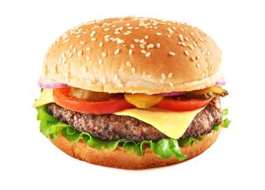 classic,cheeseburger,isolated,on,white,background