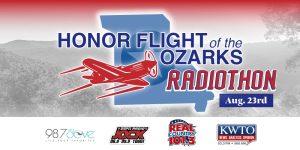 honor flight of the ozarks radiothon graphic 2024