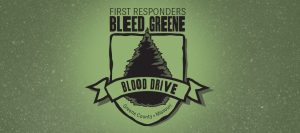 bleed greene first responders blood drive logo