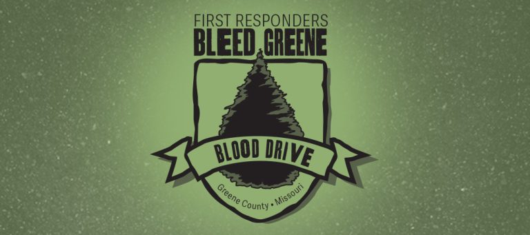 bleed greene first responders blood drive logo